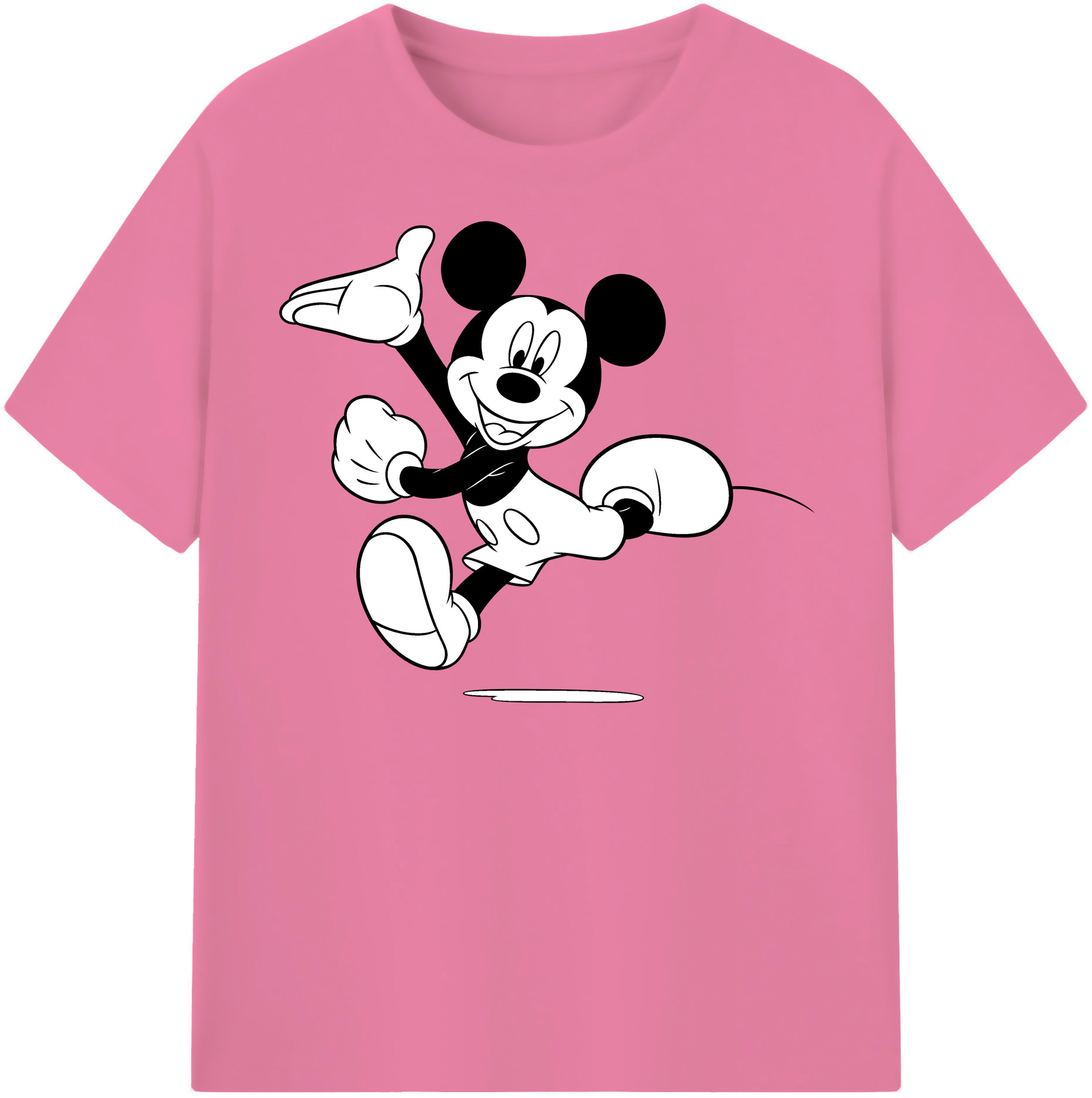 （画像用） ミッキーマウス Mickey Mouse 綿100％半袖Tシャツ（フロントプリント）